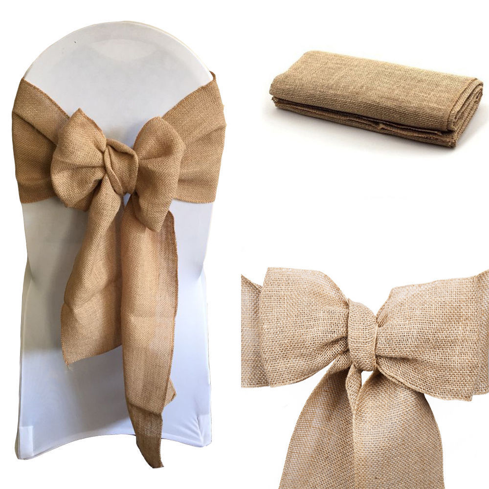 Burlap Jute Chair Sashes