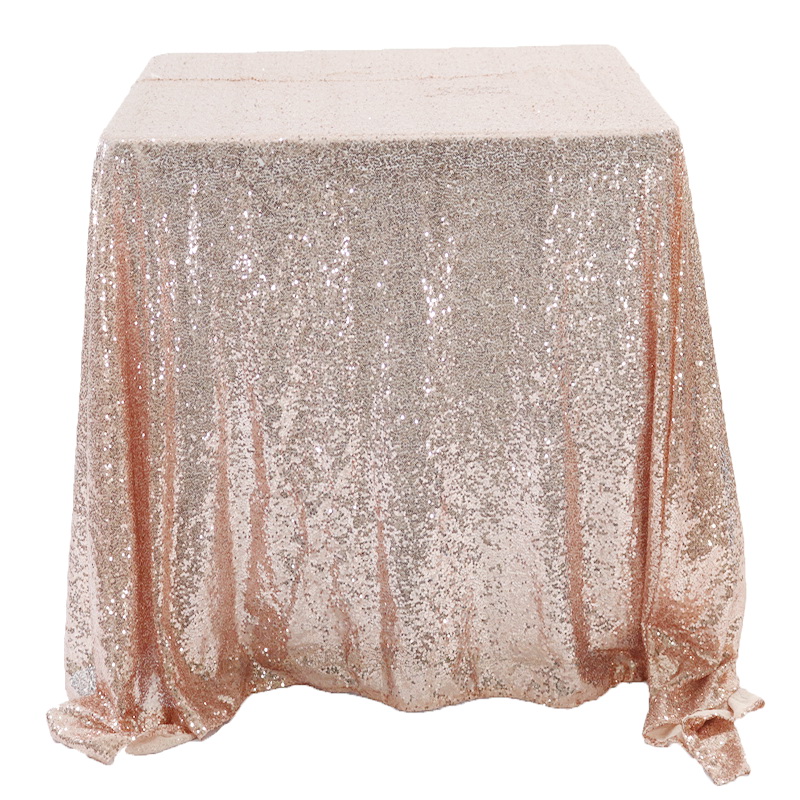 Rose Gold Sequin Table Cloth for Wedding party Banquet Decor