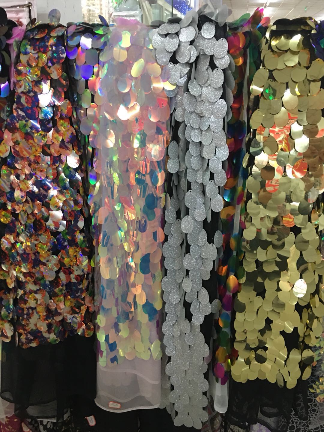 custom make large sequin fabric for wedding table decoration